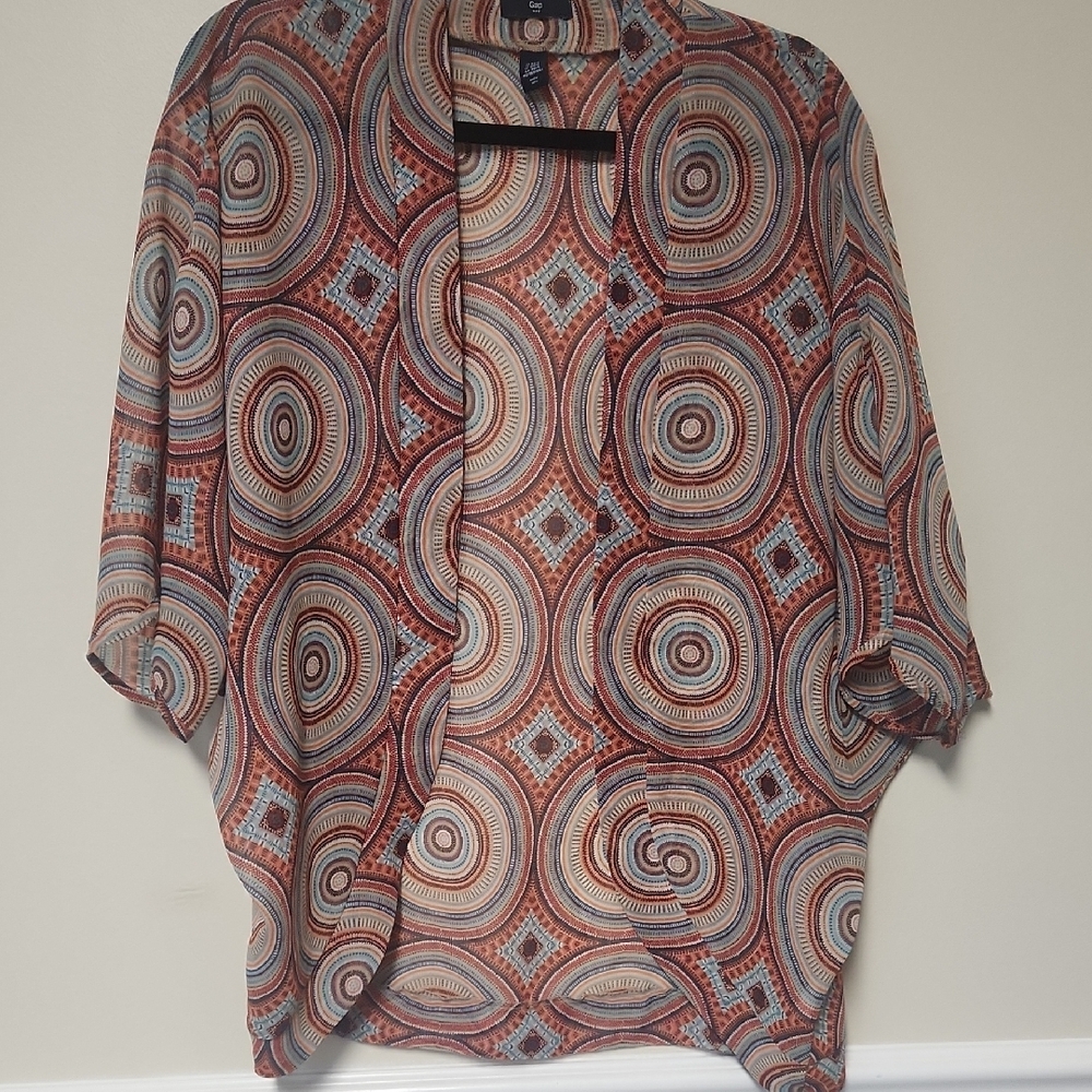 GAP Pink Oversized 3/4 Sleeve Blouse